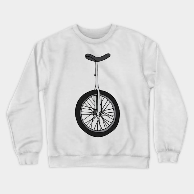 Unicycle illustration Crewneck Sweatshirt by murialbezanson